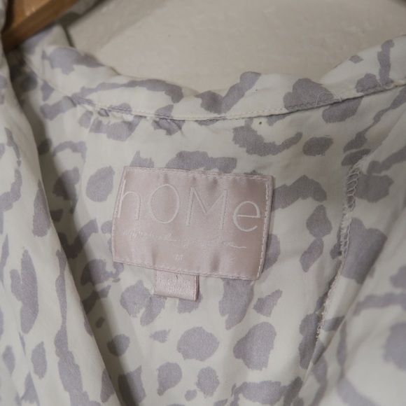 Spiritual Gangster Lover State of Mind Leopard Print Button Down Top Pajama Gray - Picture 5 of 8